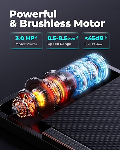 Miniatura 2 de LIJIUJIA Cinta de correr plegable 25 HP portátil mini con inclinación manual y 12 PROG preestablecidos para oficina en casa espacio pequeño