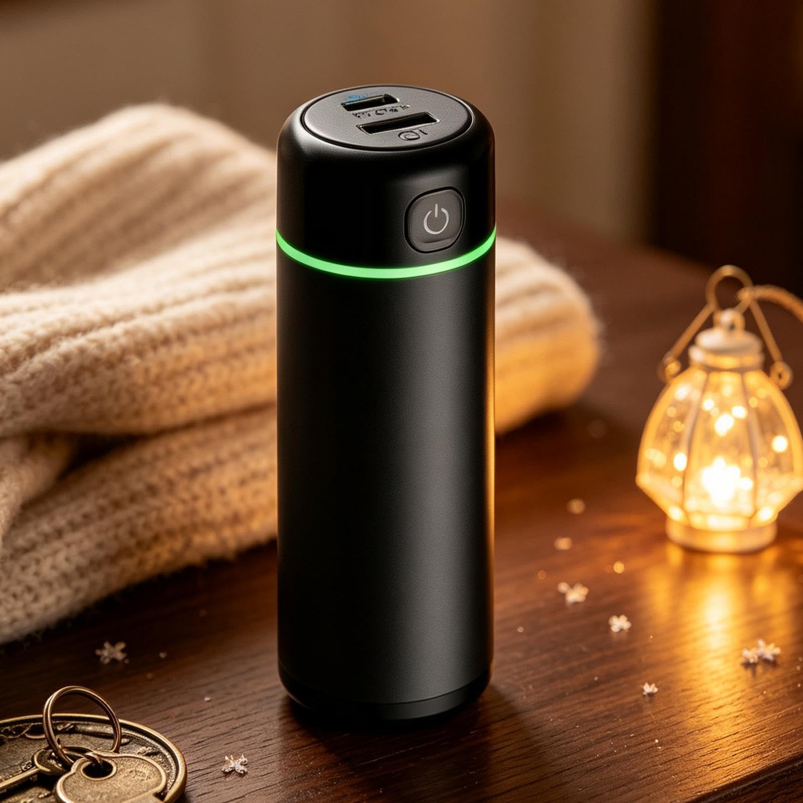 Scaldamani Elettrico Batteria Esterna Ricaricabile Portatile 4500 mAh | 2 In 1 Scaldamani 2 Pezzi Per Uomini e Donne Tempo Freddo Campeggio Escursionismo Esterno Interno