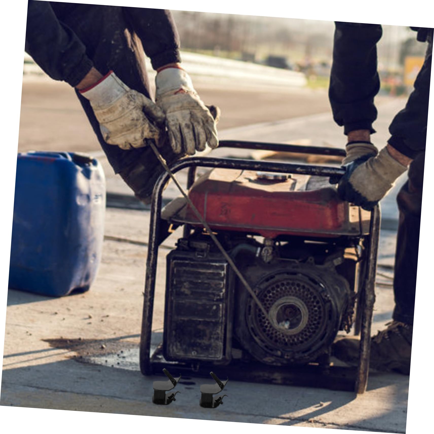 Mobestech Supporti Antivibrazione in Gomma per Motori Elettrici 4 Pezzi, Piedi in Ferro e Gomma 188f 190f, Portatili e Comodi per Lavatrici e Generatori
