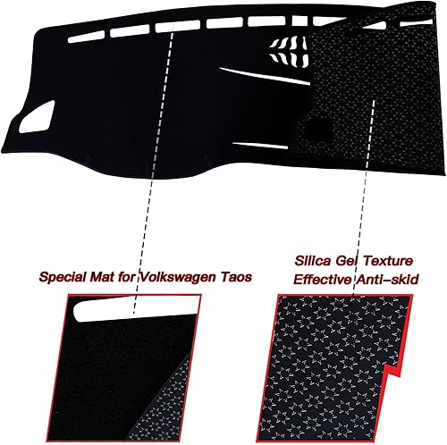 Miniatura 8 de KEEGTBOX Cubierta de alfombrilla de salpicadero consola central interior personalizada compatible con Volkswagen Taos SUV S SE SEL 2022 2023