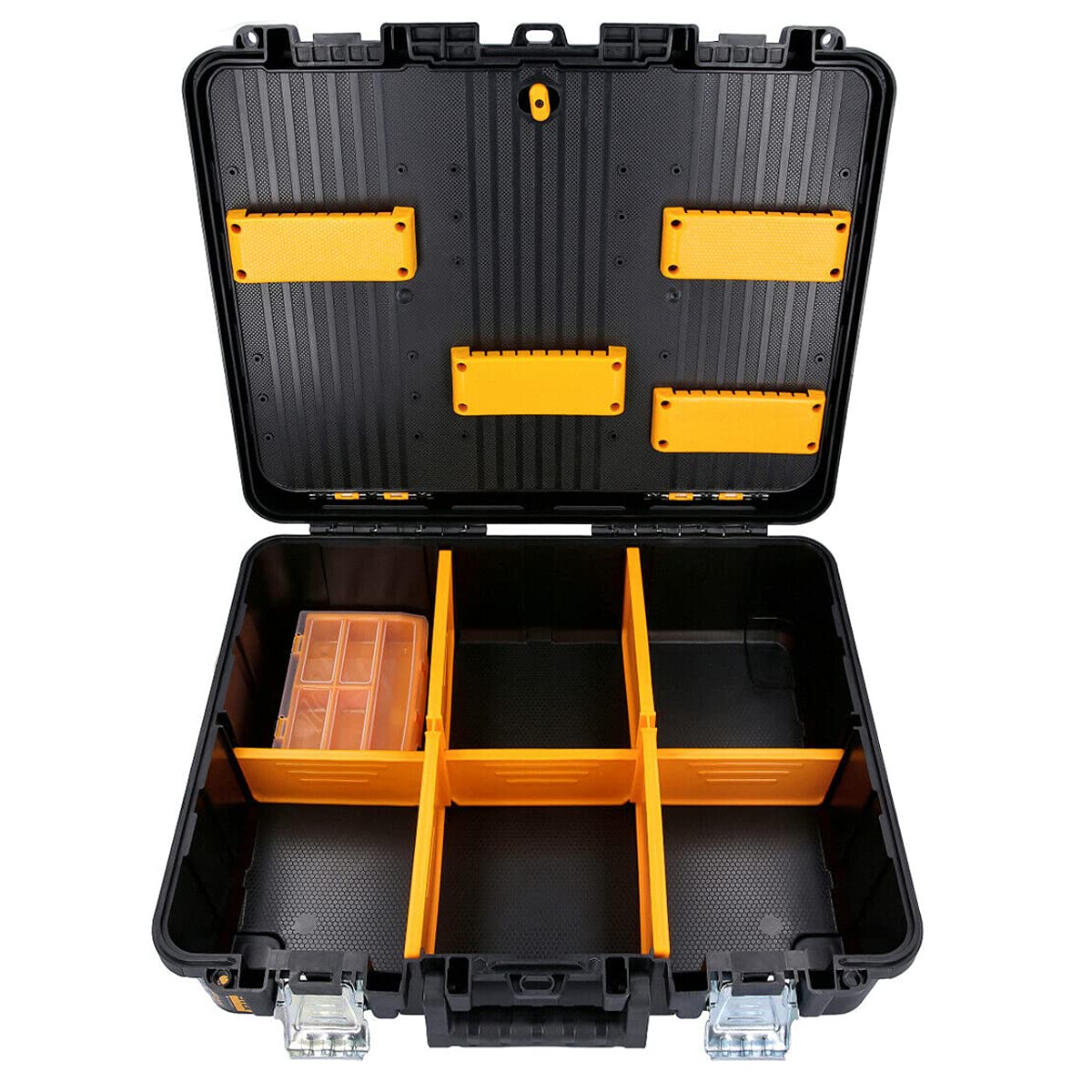 TOUGH MASTER Black Heavy Duty DIY Storage Case Organiser with Dividers
