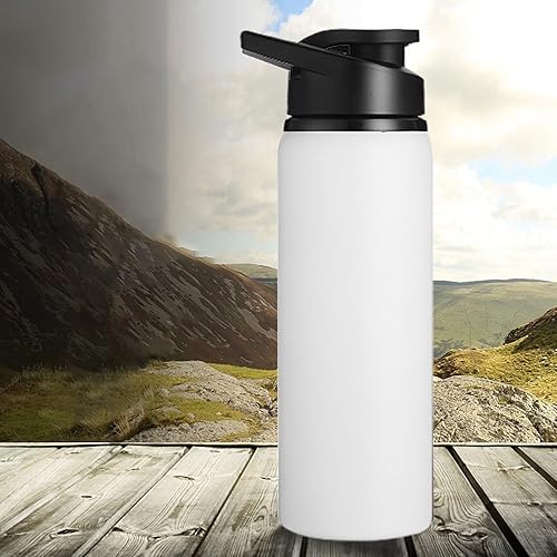 Miniatura 4 de Deportes Botella de agua Deportes Ciclismo Botella de agua Buen Sellado Viaje Suministro Blanco 700ML