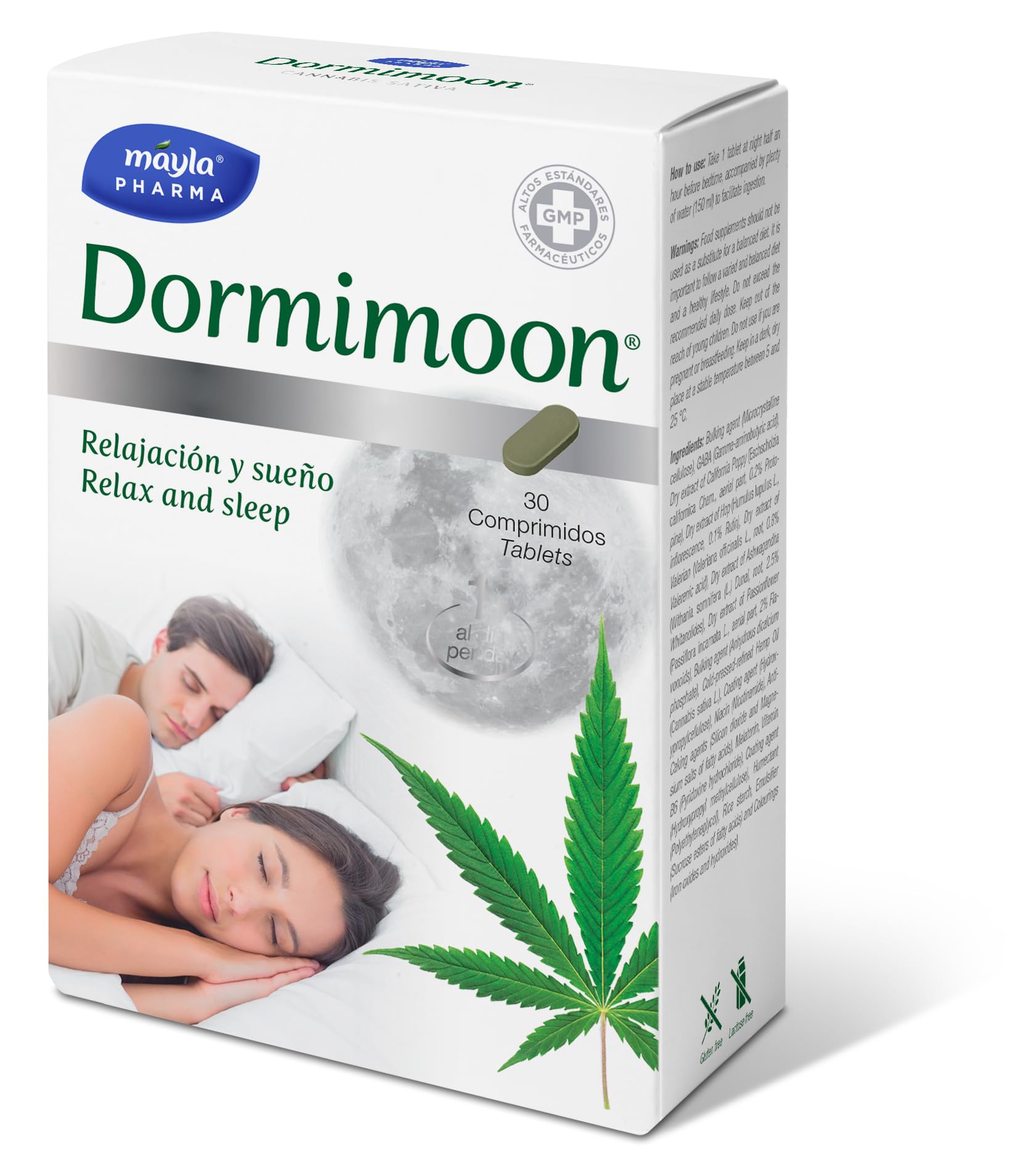 Aceite de Semillas de Cáñamo + Melatonina + Valeriana + Pasiflora + Lúpulo + Amapola de California + Ashwagandha + Vitamina B3 y B6 | 30 Comprimidos | Relajación y Sueño | 1 Toma al Día