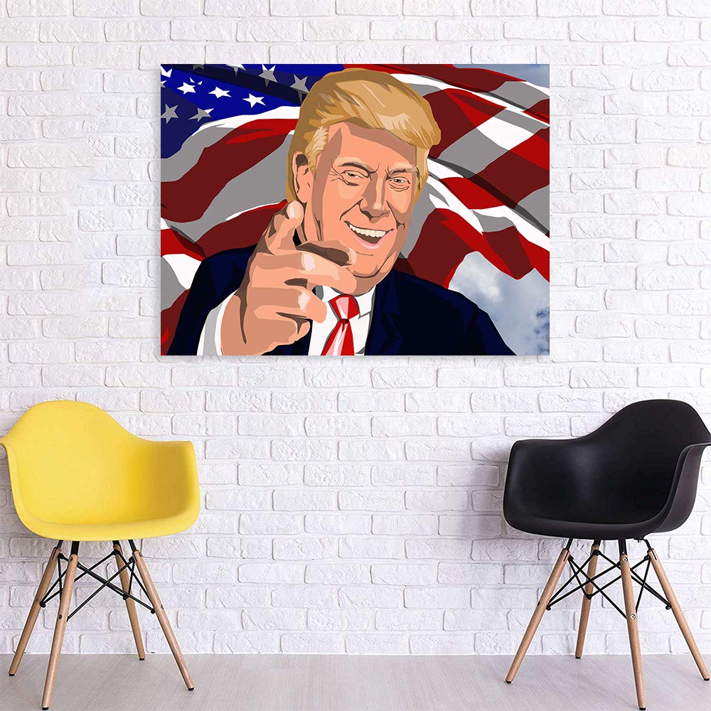 Amazon.co.jp: TIMUBA ドナルド・トランプ キャンバスウォールアート