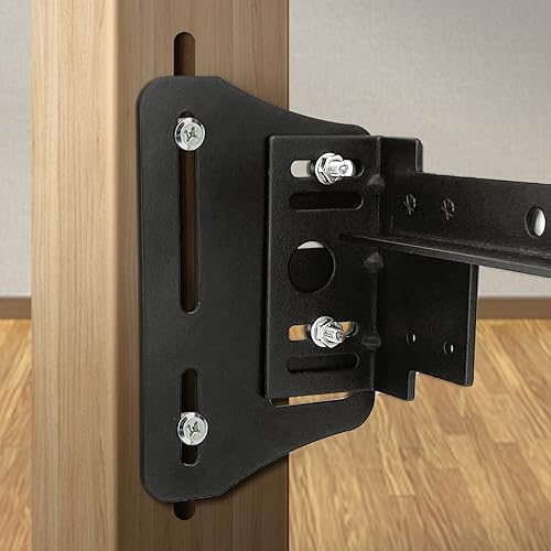 Miniatura 4 de Adaptador de marco de cama resistente para cabecero, soportes de modificación de marco de metal ajustables, 2 unidades, color negro