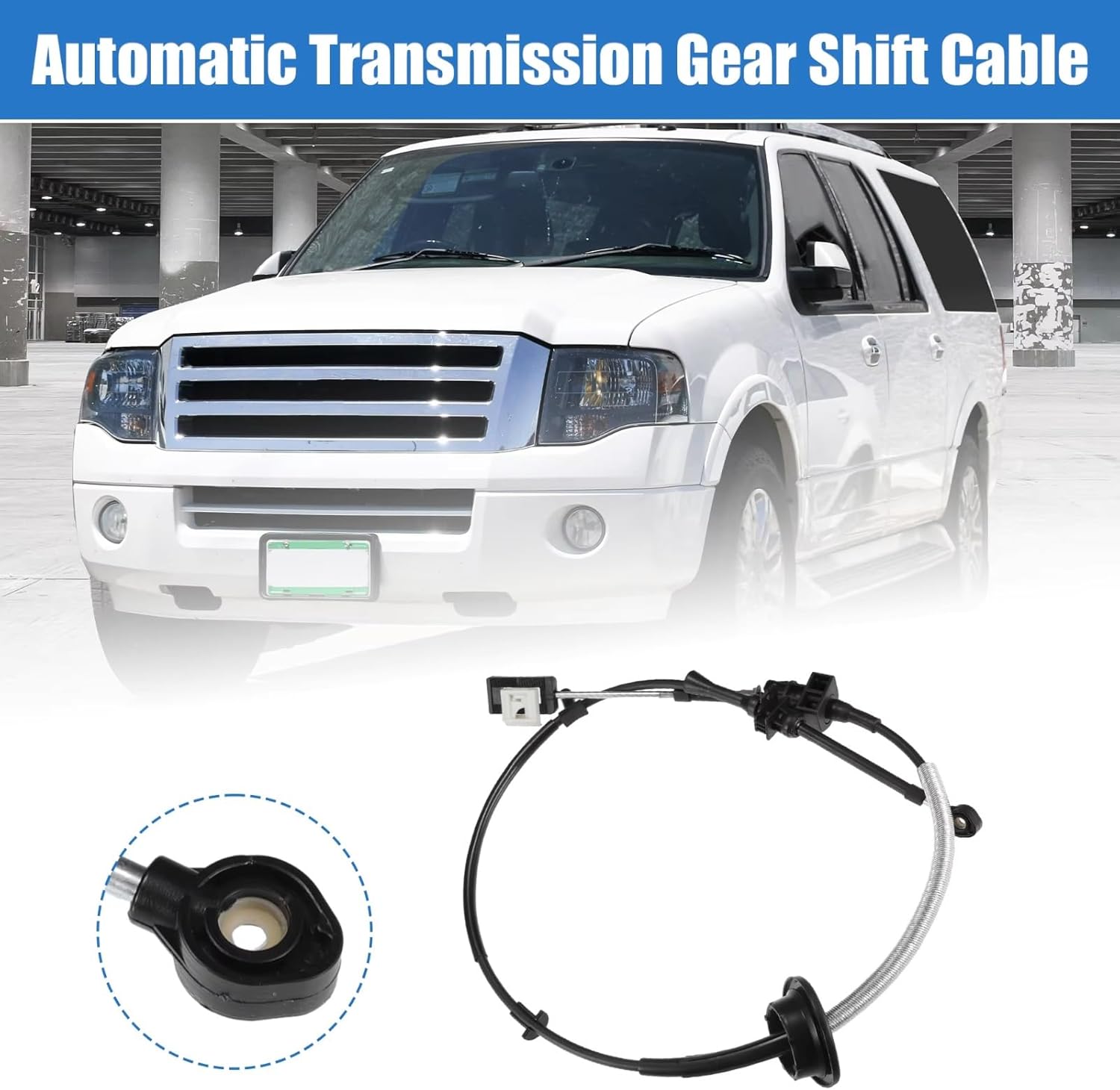 Gear Lever Linkage Cable Compatible with for Expedition 2000 2001 2002 with 4R70W Car Automatic Transmission Gear Shift Cable Ward Reverse Cable Replace