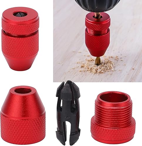 Miniatura 9 de Collar de tope de taladro ajustable, tope de profundidad de broca de madera de aleación de aluminio, rango de tamaño aplicable 564"-316"