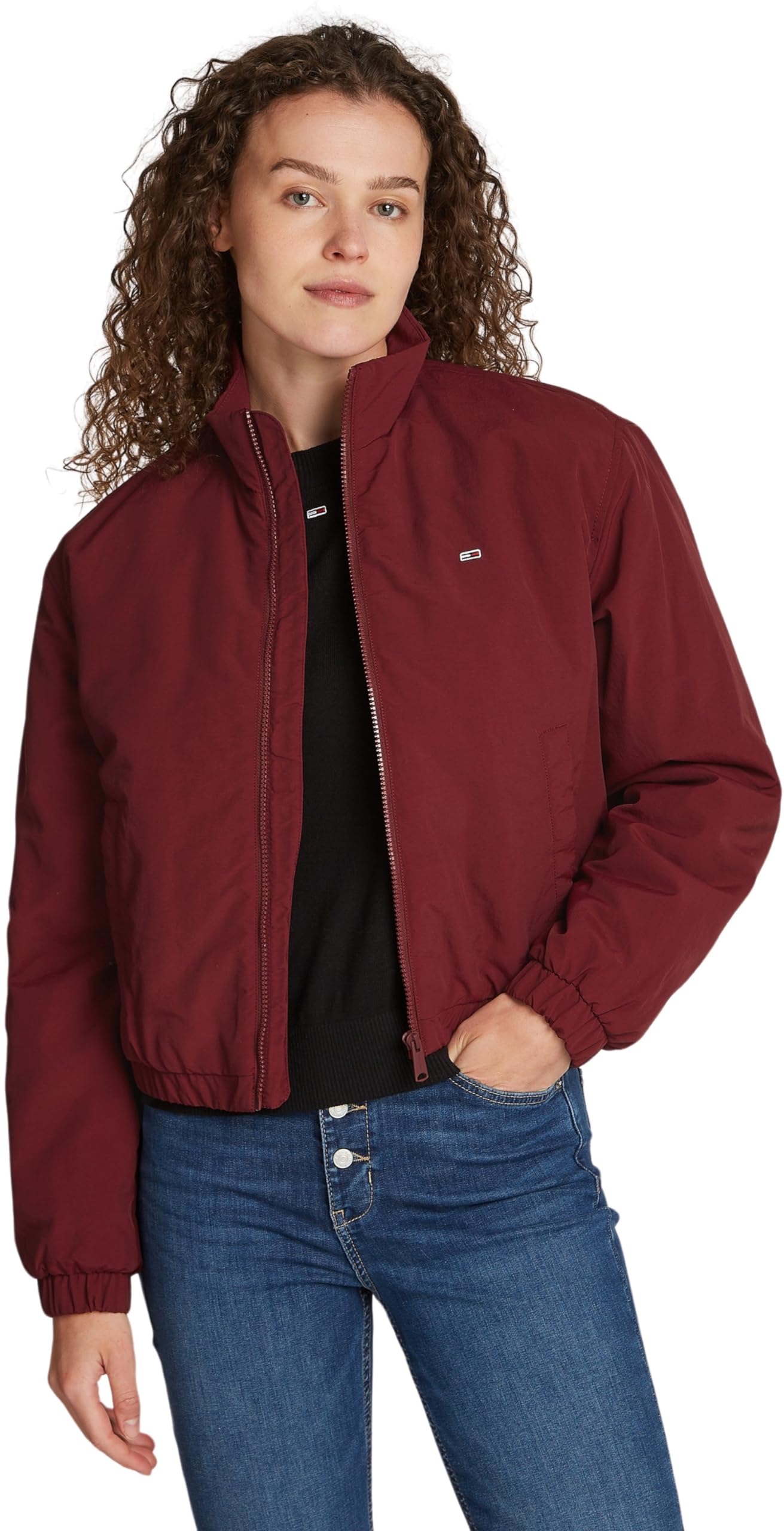 Tommy Jeans Women's Tjw Essential Padded Jacket Dw0dw19688 Bomber Jacket, Purple (Deep Rouge), M
