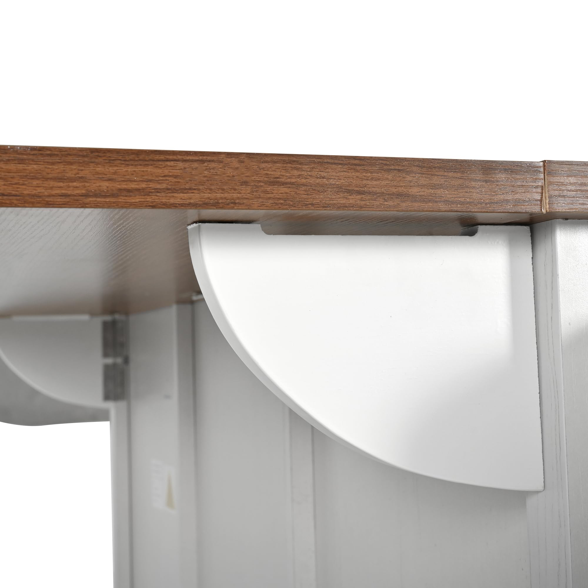Moimhear Isola della cucina, carrello da portata con piano di lavoro estraibile, carrello da cucina su ruote, armadio da cucina con 2 ante scorrevoli e 3 cassetti