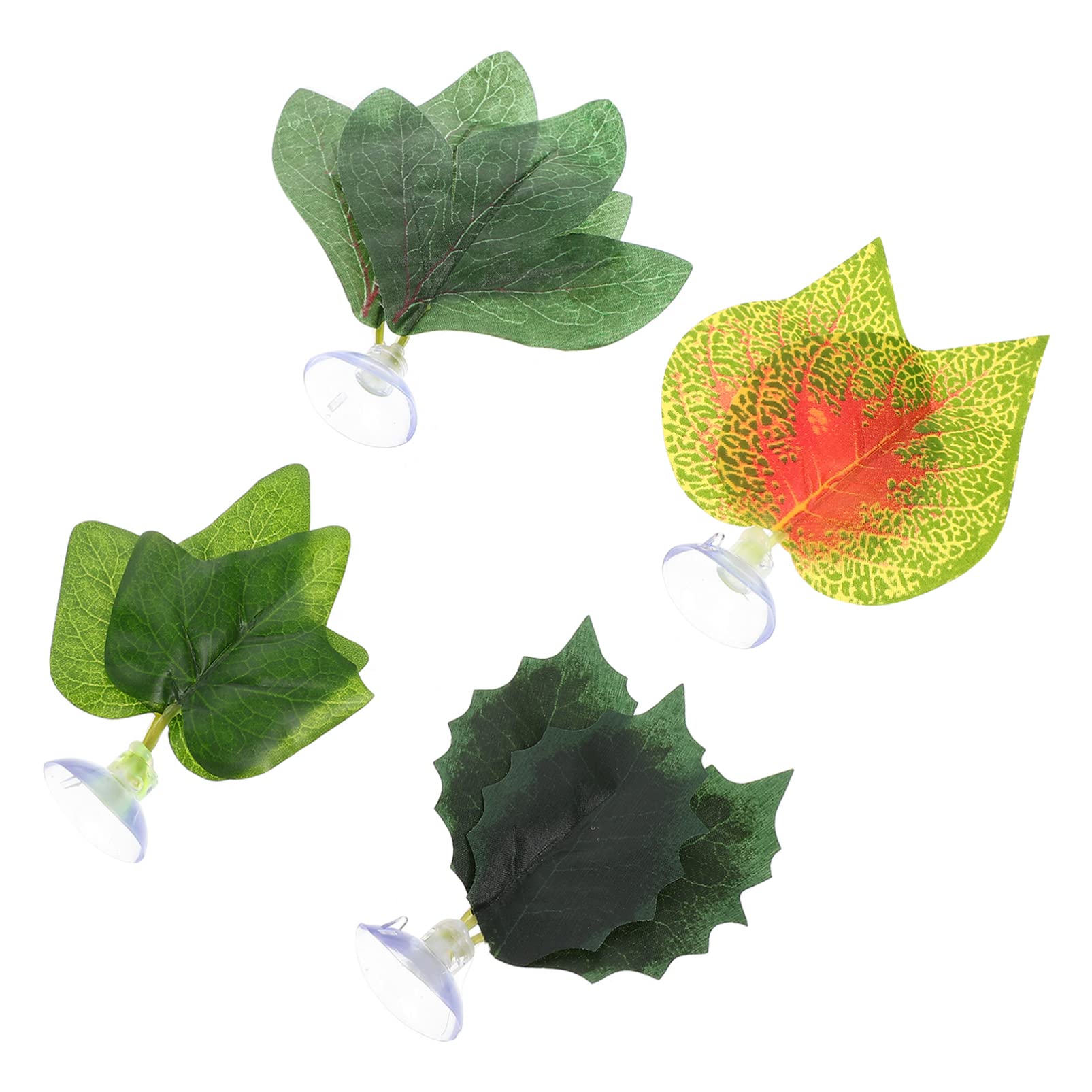 YARNOW 4 Juegos Hojas Artificiales De Plantas Ornamento del Acuario Plantas Artificiales Artificial Plants Decoración Pecera Hojas De Plantas De Plastico Decoración De Peces 4 Uds * 4
