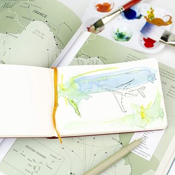 Travelogue Drawing Book, Square 5-1/2 x 5-1/2, Ivory Black Artist Journal (2-Pack)
