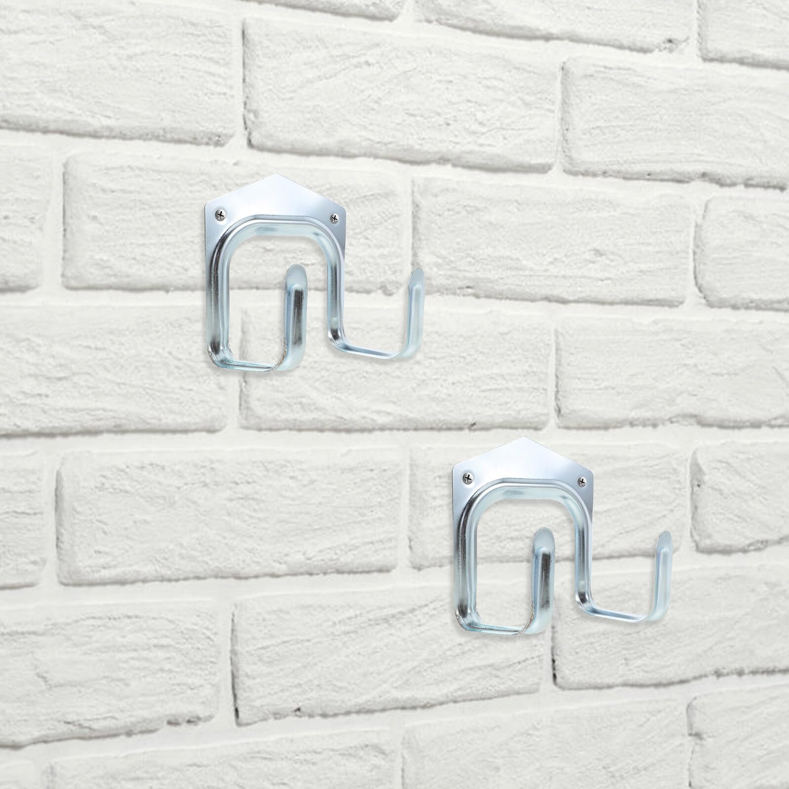 Ganci da Parete in Ferro Doppio Foro, Set da 10 Pezzi, Ganci per Asciugamani e Attrezzi Resistenti, per Bagno, Cucina e Corridoio, Supporto Robusto per Cappotti, Borse e Chiavi