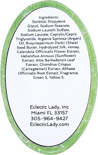 Miniatura 5 de Eclectic Lady - Barra de jabón de champú de hierba recién cortada con aceite de argán puro, proteína de seda, proteína de miel y extractos de flor