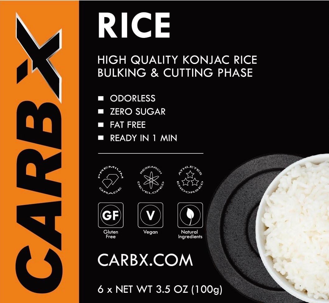CarbX Rice Ready To Eat No Odor Konjac Rice (6 Pack - 36 Servings)