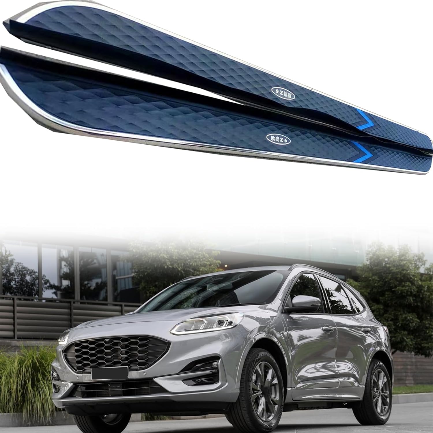 2 PCS Running Boards Fits for All New F Escape 2020 2021 2022 Black Nerf Bar Side Steps