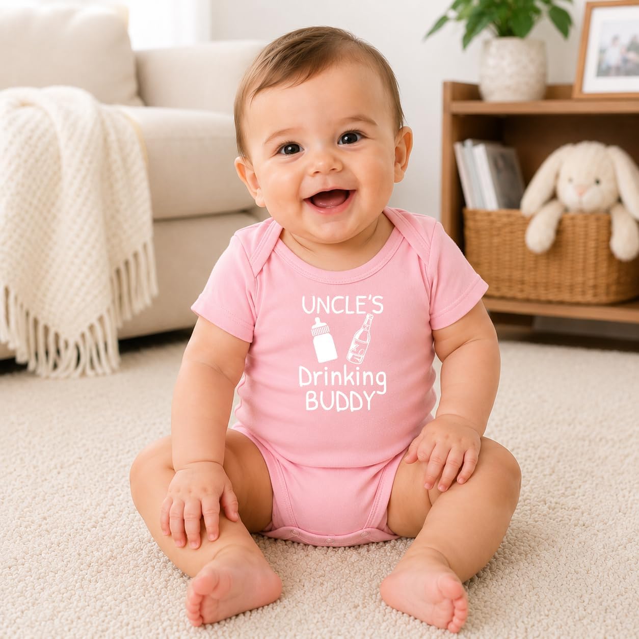 CBTwear Uncle's Drinking Buddy Funny Baby Bodysuit image 2