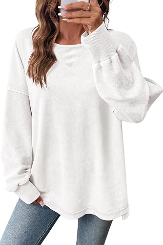 SHEWIN Women's Long Sleeve Crewneck Sweatshirt