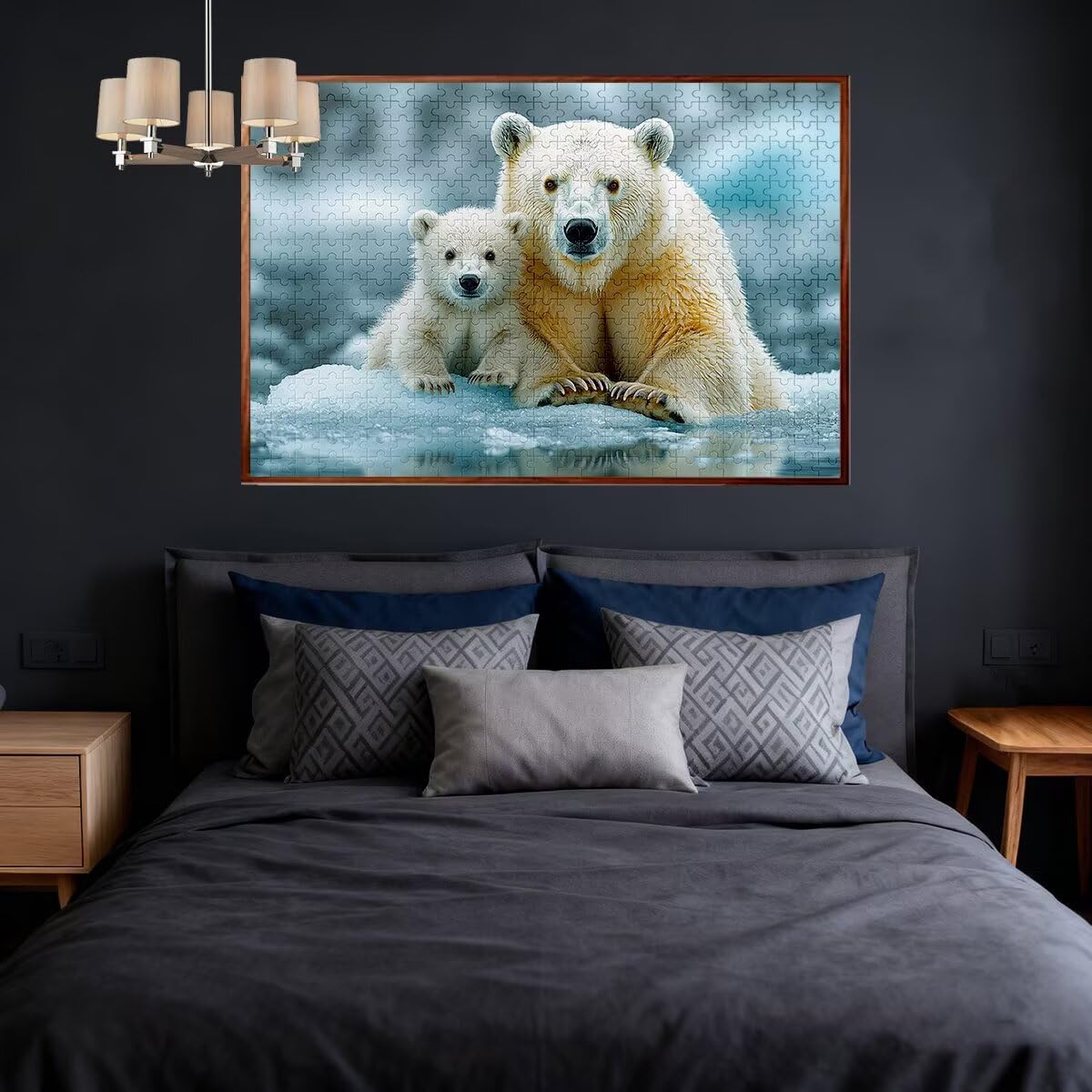 Puzzle 1000 sztuk zwierząt DIY Puzzle dla dorosłych 75 x 50 cm niedźwiedź opakowanie wysokiej jakości z dodatkowymi zabawnymi wyzwaniami, kreatywna rozrywka klasyczne zabawne wyzwania dla kobiet