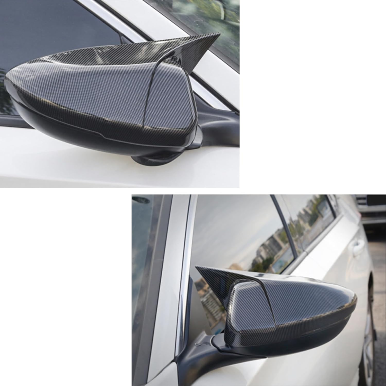 2PCS Rear View Side Mirror Cover Cap Door Side Mirror Covers Caps Compatible with Honda Accord 10th 2018 2019 2020 2021 2022 Carbon Fiber Style
