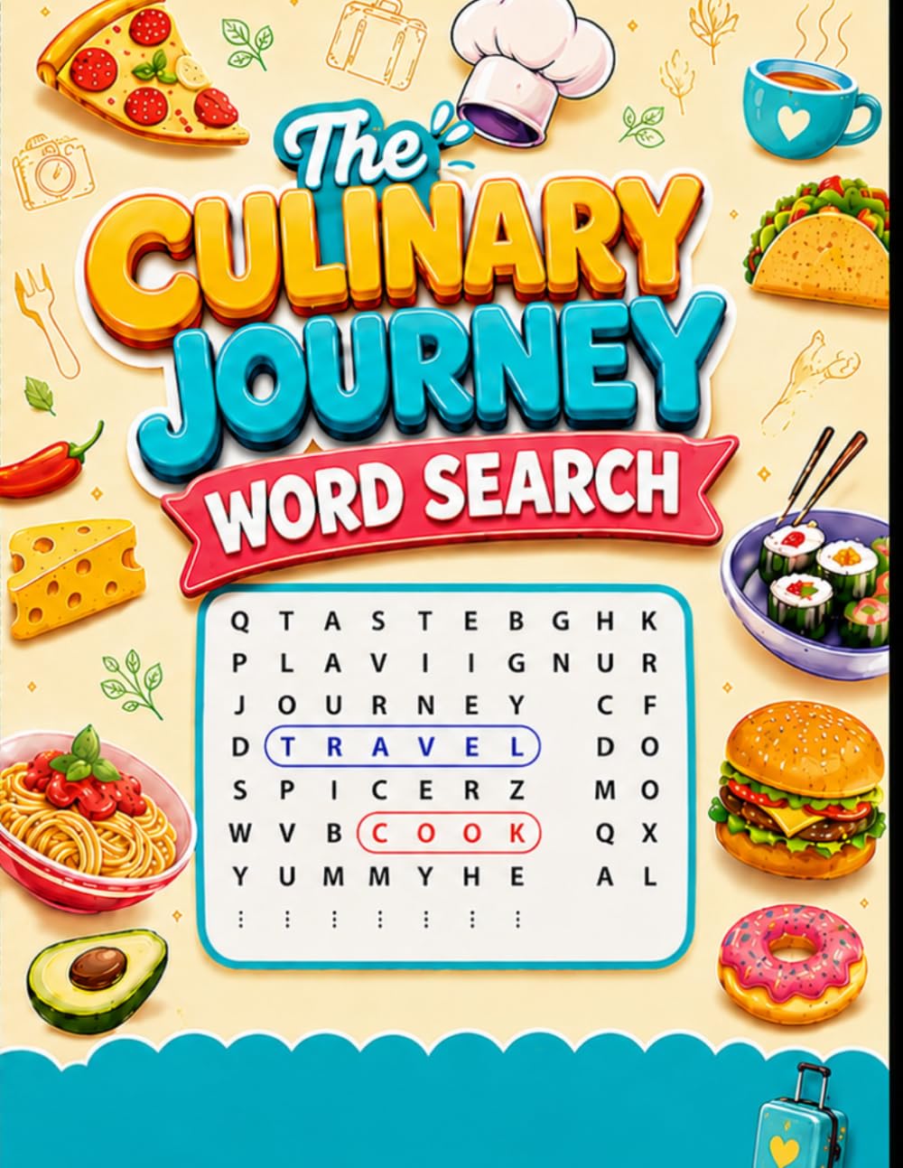 The Culinary Journey Word Search: 50 Large Print Food-Themed Puzzles for Adults and Seniors | Over 700 Words to Find, Fun & Relaxing Travel and Cooking Theme