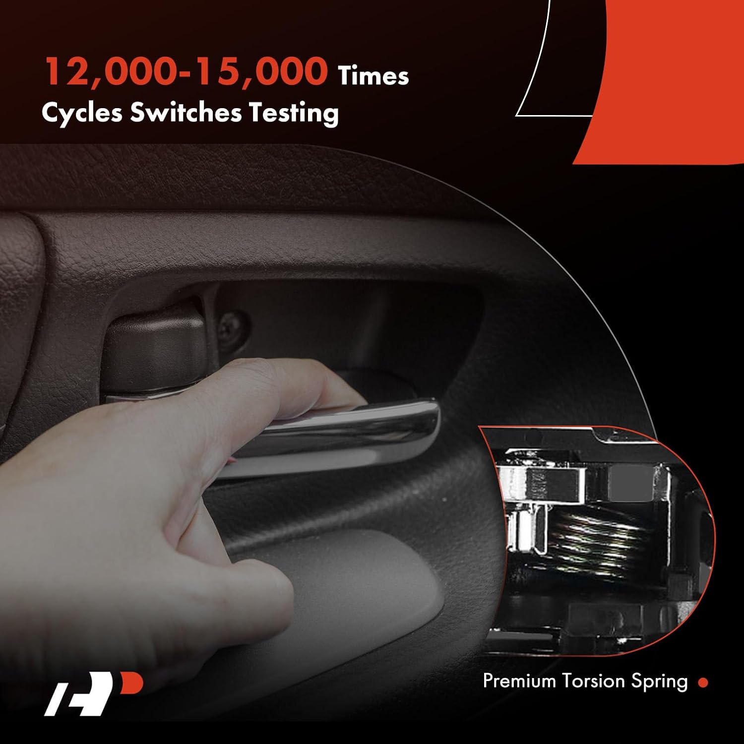 A-Premium Front or Rear Left Driver Side Interior Door Handle Compatible with Toyota Camry 2002 2003 2004 2005 2006, Black Housing with Chrome Lever, Replace# 69206-AA030-B0, 69206-YC030