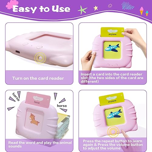 Miniatura 6 de Tarjetas didácticas del alfabeto, palabras visuales que hablan, audible de bolsillo, juguetes sensoriales para niños autistas, terapia del habla