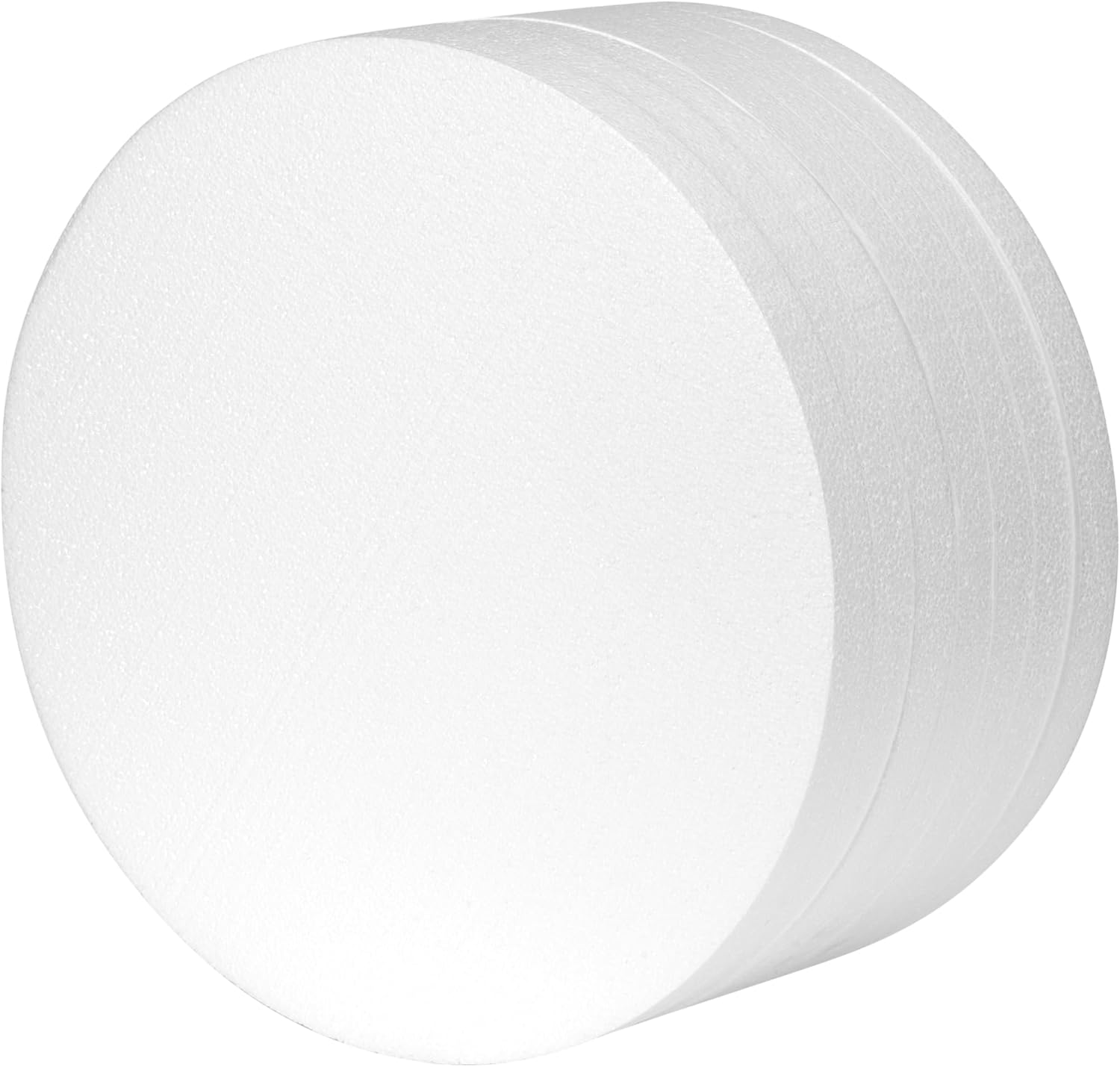 Crafare 13.6 Inch Large Foam Circles for Crafts 7 Pack 1 Inch Thick Round Polystyrene Discs White for Wedding Holiday Modeling Sculpting School DIY Projects