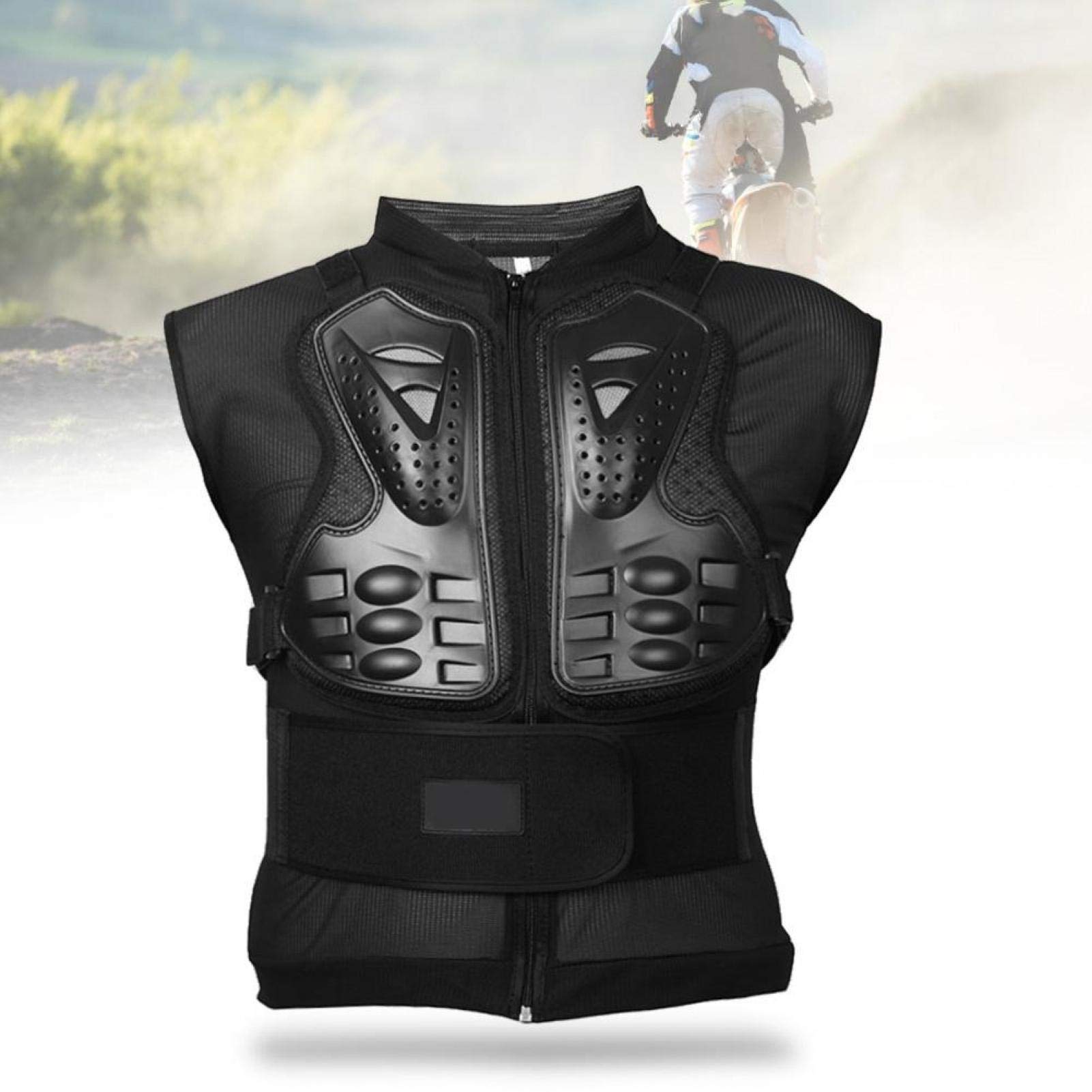 Dioche motorradweste,Bikerweste Herren Protektoren Ärmellose Motorradjack Safety Cruise Jacket, Schutzkleidung für Motorradwestenschutz Riding Skating (M)