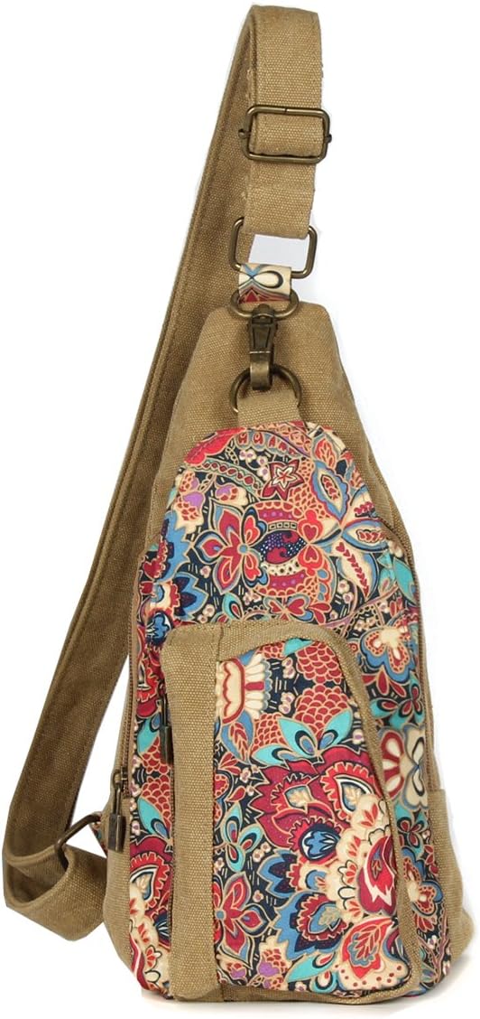 Cool Outdoor Sports Casual Canvas Unbalance Backpack Crossbody Sling Bag Shoulder Bag Chest Bag,d