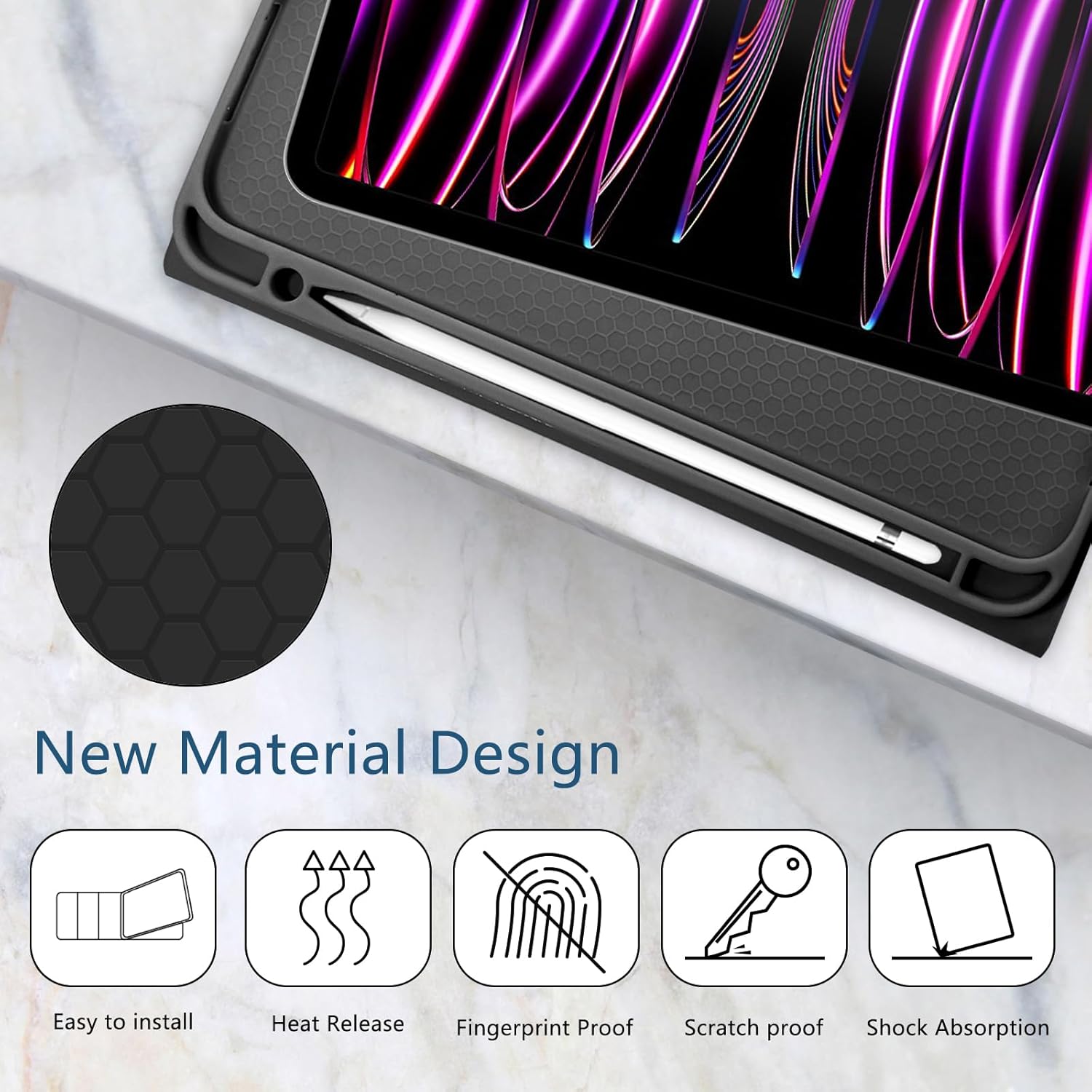 TopPerfekt for Bluetooth Keyboard iPad 10th Gen 10.9 inch (2022) case iPad (A16) 11th/ 10th Gen Case 11'' (2025) with 7-Color Backlights, Pencil Holder, Detachable, Rechargeable - Cow Beige