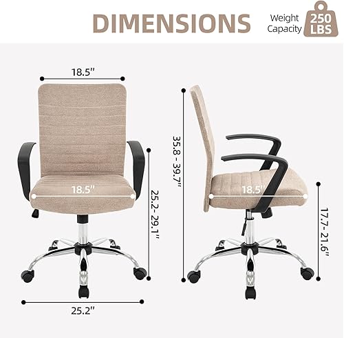 Miniatura 3 de 422 Silla de oficina acanalada con respaldo alto, ergonómicamente diseñada con reposabrazos, sillas giratorias ejecutivas para computadora con