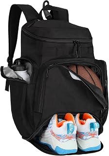 Goloni Basketball Backpack - Large 32L Sports Bag with Ball & Ventilated Shoe Compartments for Soccer, Volleyball, Gym