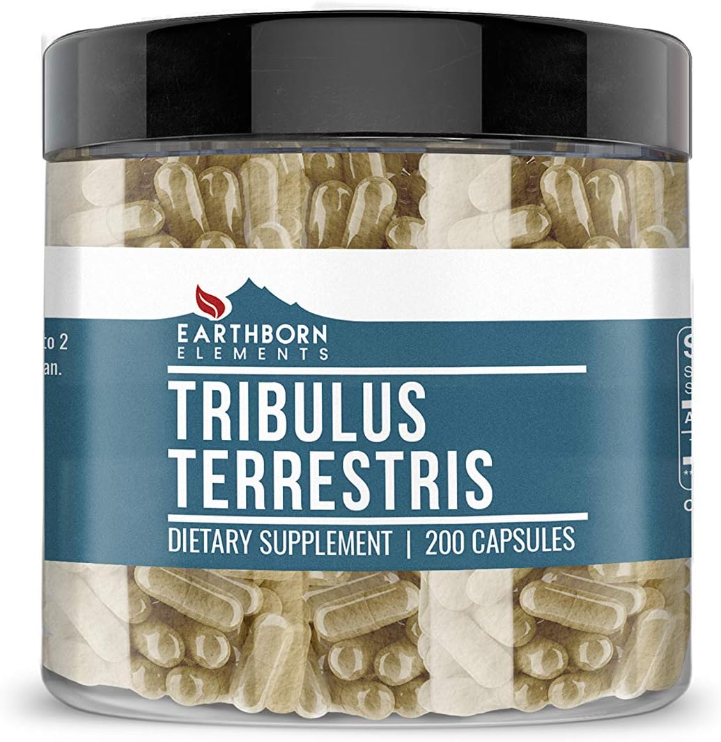 Earthborn Elements Tribulus Terrestris 200 Capsules, Pure & Undiluted, No Additives : Health & Household