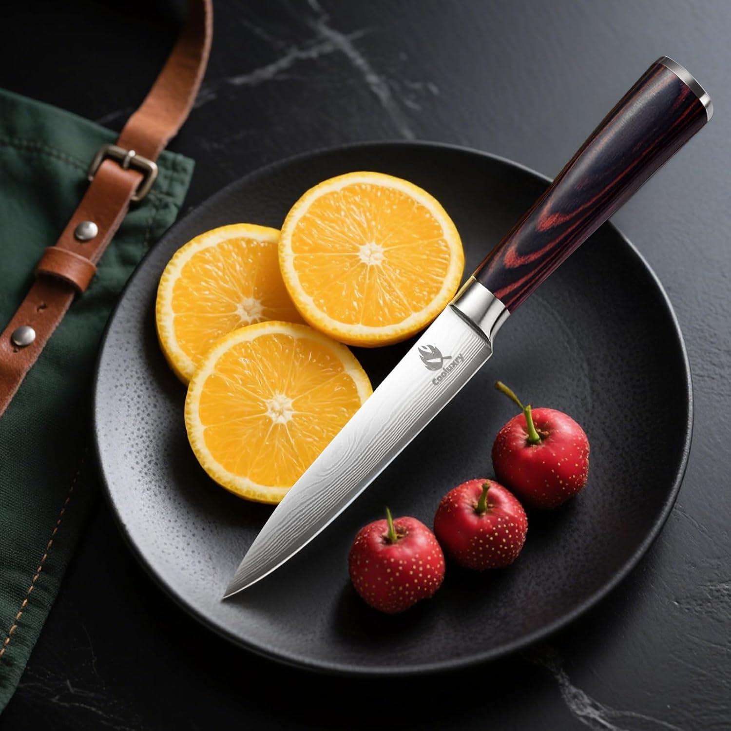 Kitchen Knife Set, 3 Piece Professional Chef Knife Set, High Carbon Stainless Steel Ultra Sharp Blade & Wooden Handle (3 Pcs) - Image 6