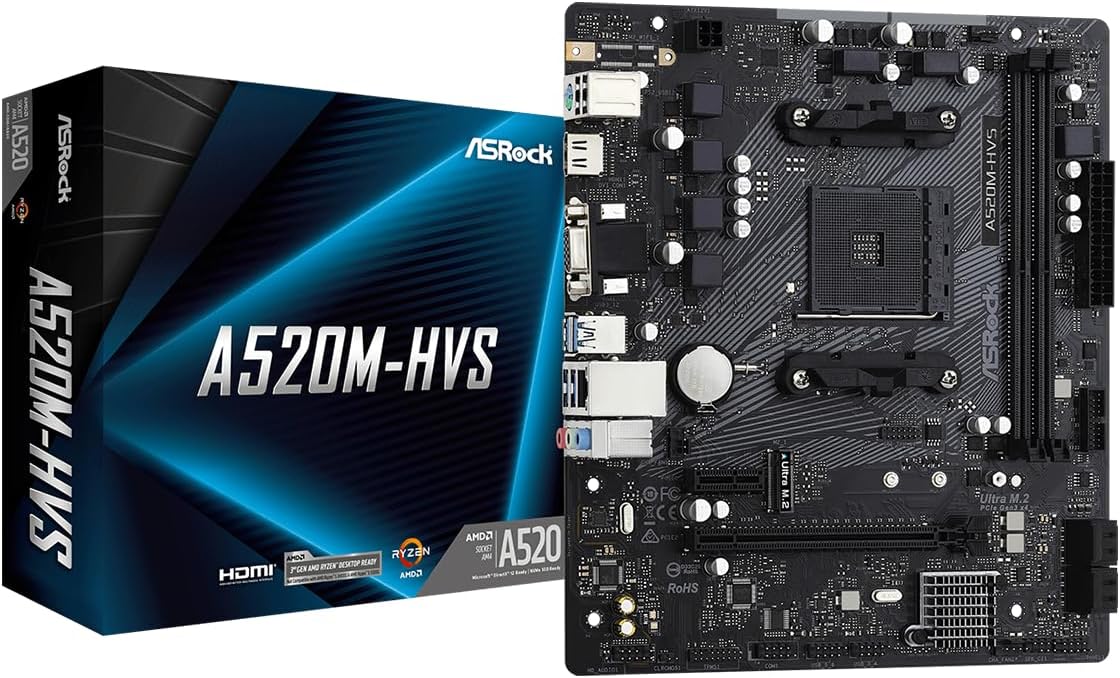 Carte Mère ASRock A520M-HVS (AM4) Micro-ATX