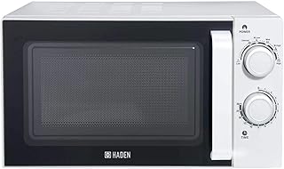Haden Microwave With Stainless-Steel Interior – Defrost, Reheat & Cooking Functions, 700W, 20 Litre, White