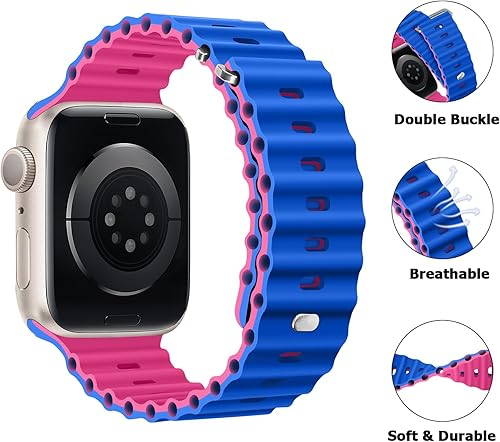Miniatura 4 de Anlinser Bands Compatible with Apple Watch Band 41mm 40mm 38mm, Adjustable Loop Designed for Apple Watch SE Series 9 8 7 6 5 4 3
