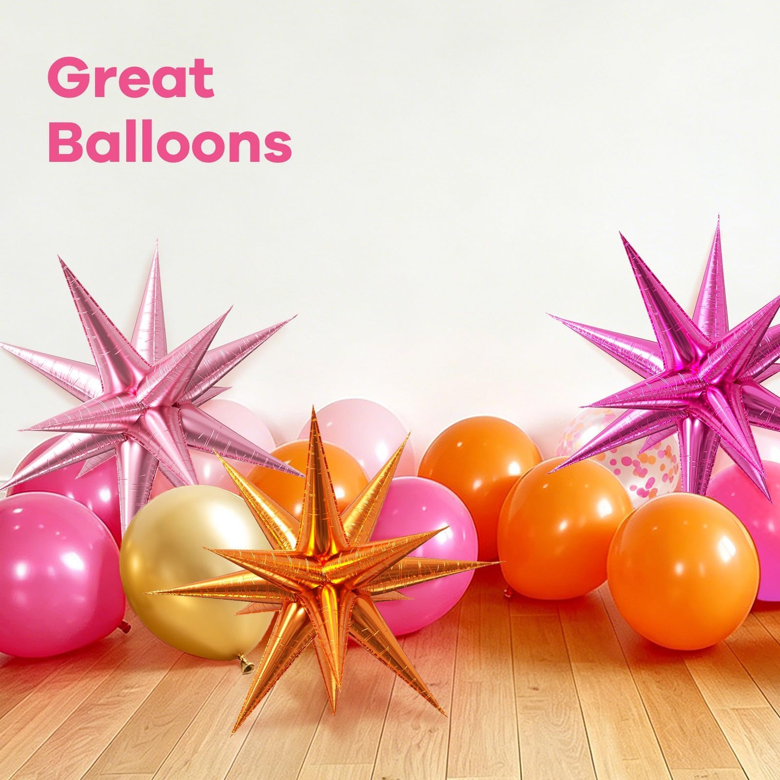 Kit de arco de globos rosa y naranja con confeti dorado metálico, globos rosa intenso y naranja para decoraciones de fiesta de cumpleaños de graduación