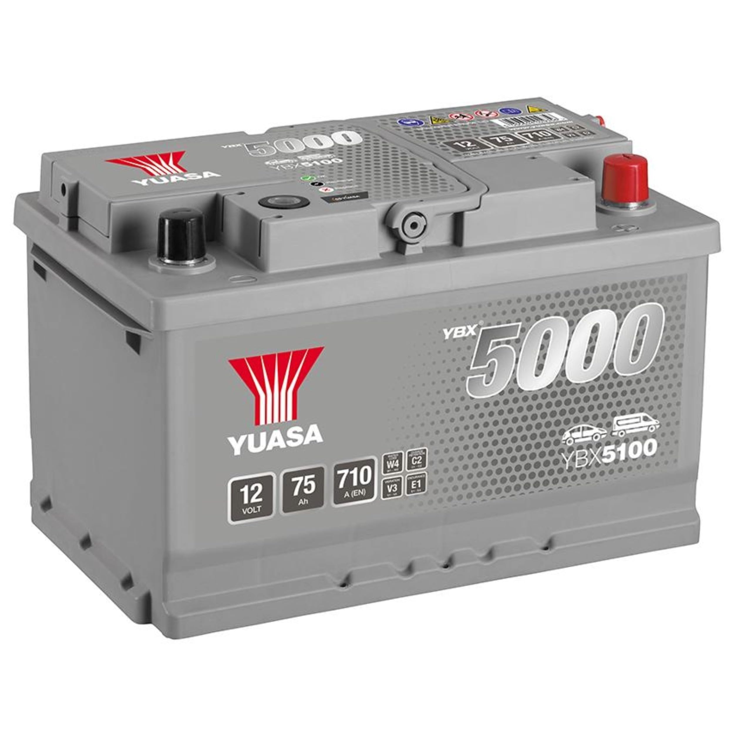 Battery fits FORD GRAND C-MAX FUSION KUGA C-MAX B-MAX ECOSPORT Yuasa 100