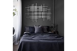 Geometric Abstract Hanging Wall Decor, Modern Living Room Overlapping Lines Wall Art