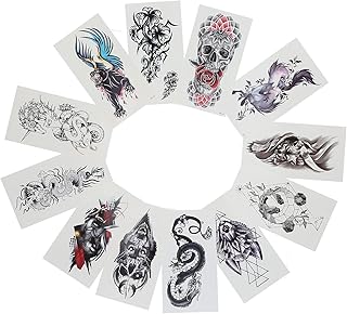 Tatuagem falsa, tatuagens temporárias à prova d'água, tatuagens temporárias de longa duração para natação para festa para uso diário