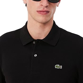 Lacoste Men's Classic Fit Long Sleeved L.12.12 Polo Shirt, Black