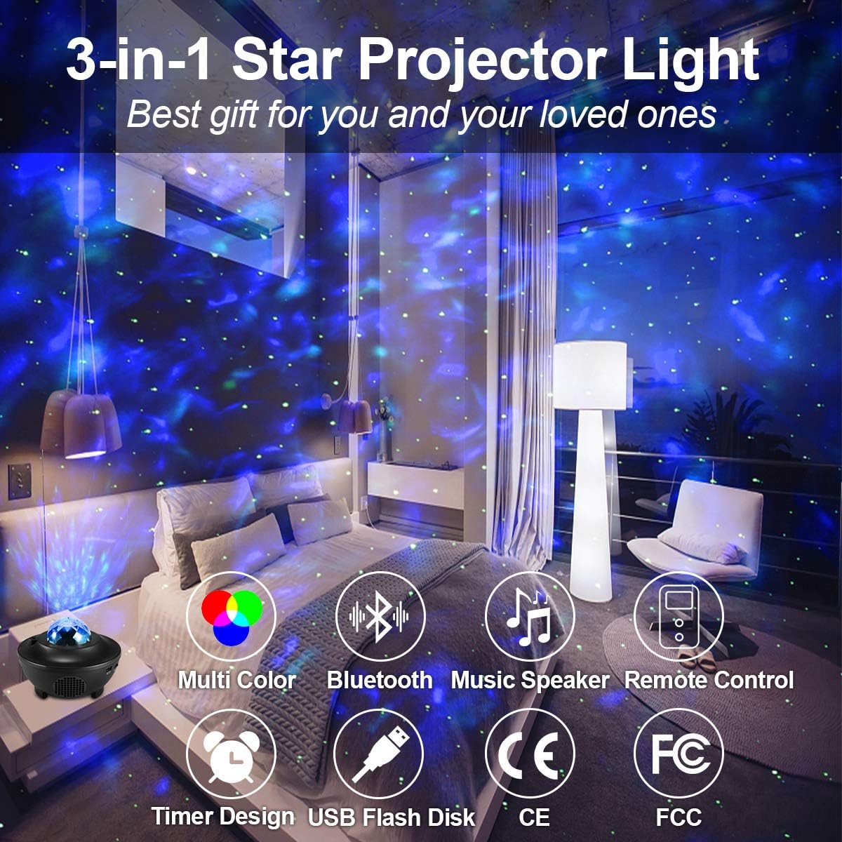 Get Discount 70% Price B-right Star Projector, Night Light Projector Remote with Bluetooth Music Speaker 3-in-1 LED Ocean Wave Projector Starry Sky Laser Nebula Cloud Projector for Kids Bedroom Party Gift Best Deal Cheap 🛒 B-right Star Projector, Night Light Projector Remote with Bluetooth Music Speaker 3-in-1 LED Ocean Wave Projector Starry Sky Laser Nebula Cloud Projector for Kids Bedroom Party Gift