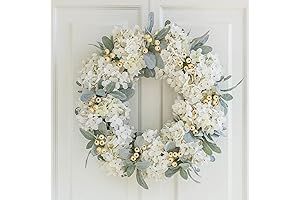 Cream Hydrangea Wreath: A Spring Symphony for Your Entryway