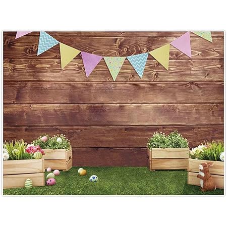 AOFOTO 3x5ft Easter Eggs Background Spring Garden Meadow Chick Photography Backdrop Fresh Grass Green Lawn Blue Sky Clouds Sunlight Kid Baby Child Infant Portrait Photo Studio Props Wallpaper
