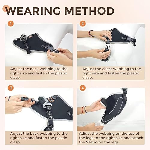 Miniatura 4 de Rodillera para perro para rehabilitación de desgarro del ligamento cruzado anterior y rótula dislocada, soporte ajustable para piernas y suficiente