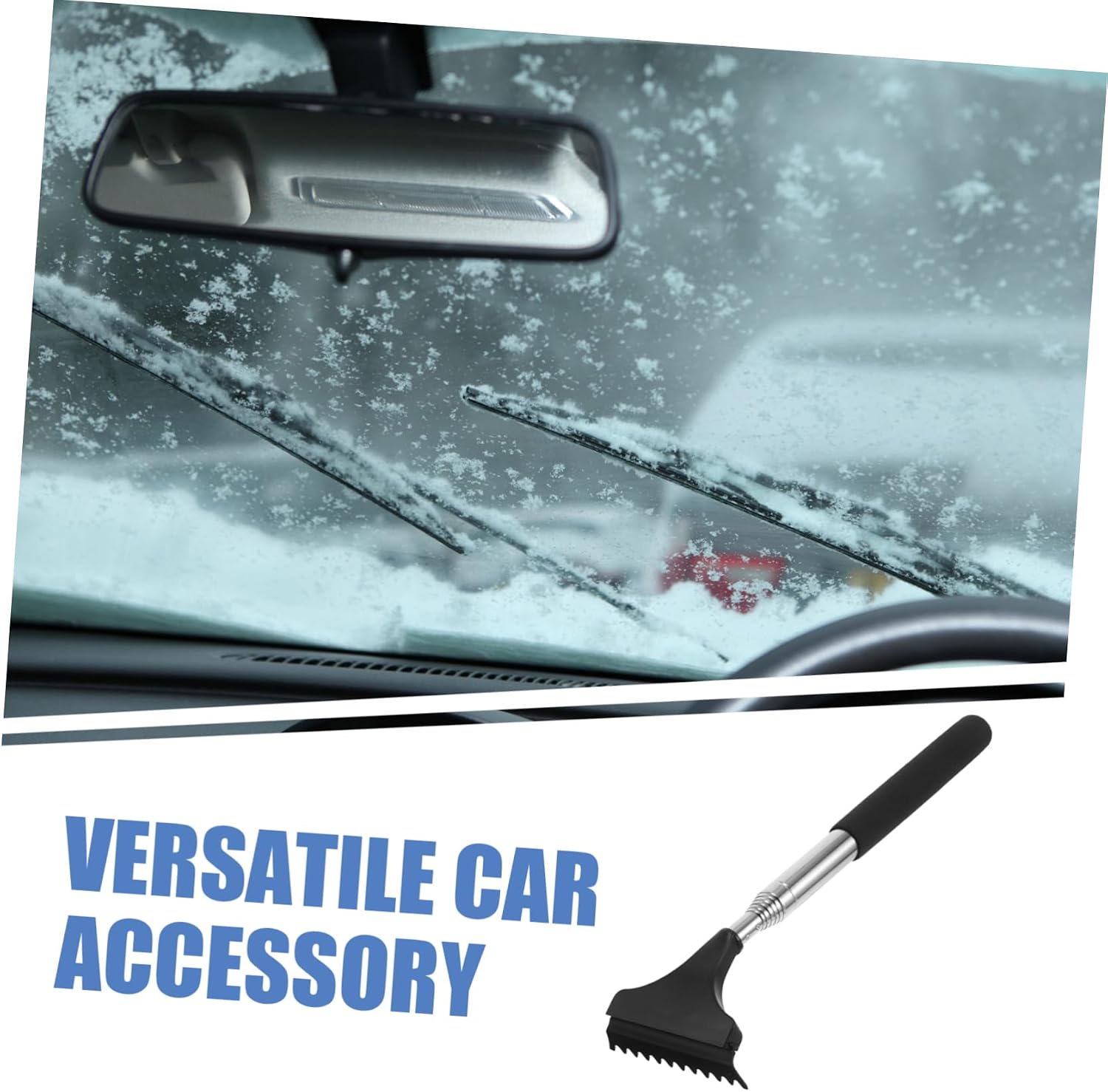MAGICLULU Auto Squeegee Remover Car Rearview Mirror Wiper Ice Snow Scraper for Windshield