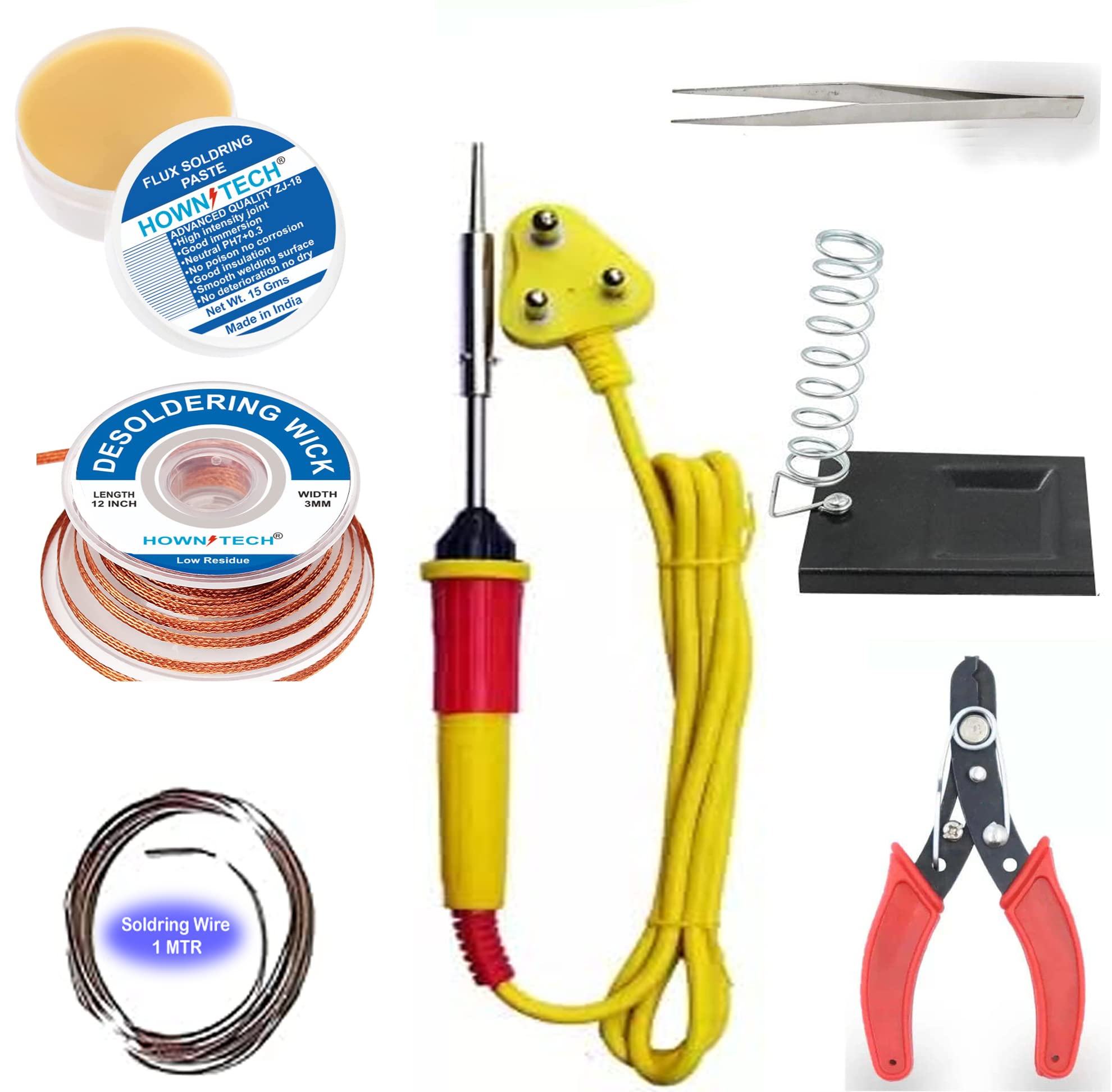 HOWN TECH Soldering Iron Kit Electric 25W/230V Not Adjustable Temperature Soldering Gun Welding Tools 7 in 1 25 W Simple (B0CF2N9HDK) Amazon Price History, Amazon Price Tracker