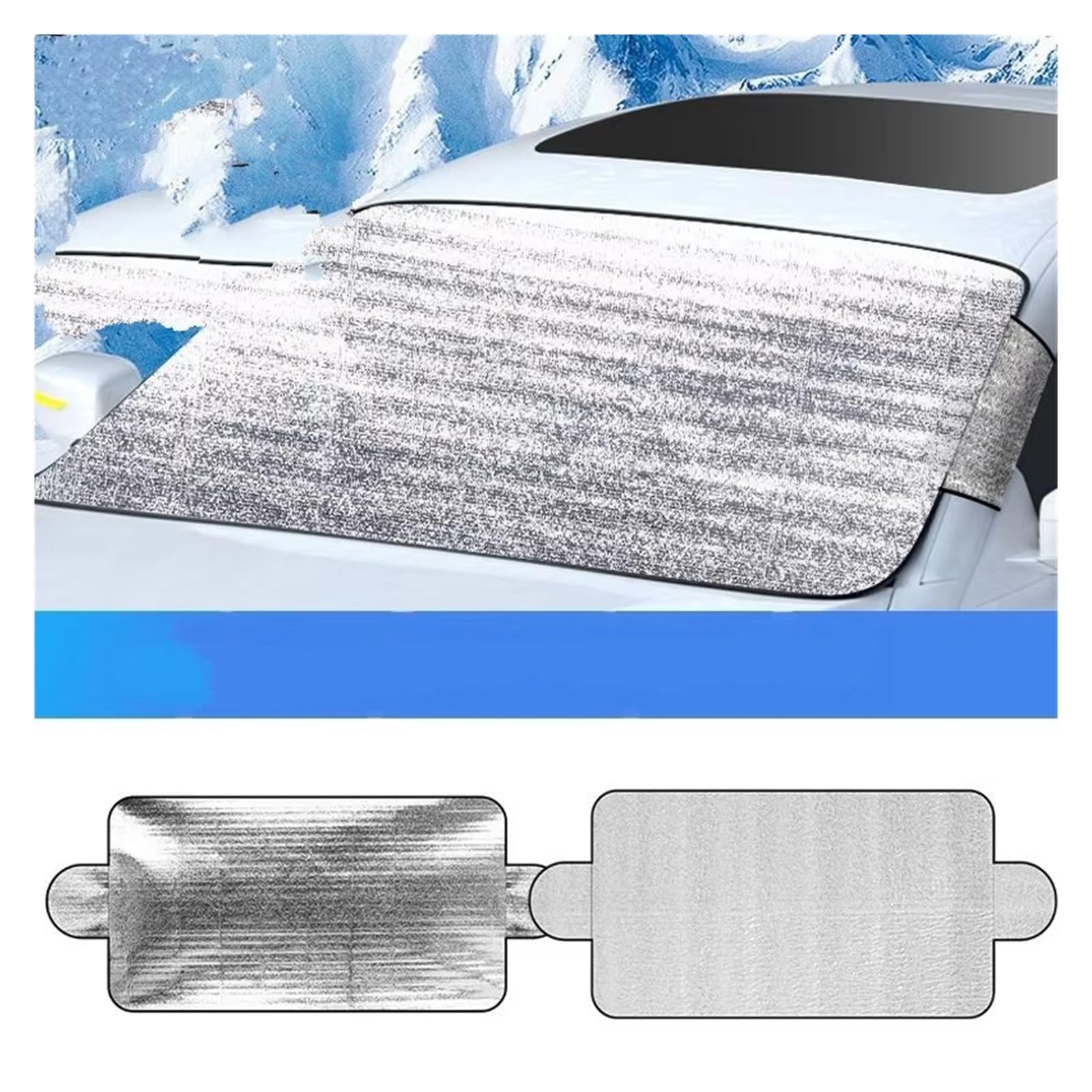 Parasole Auto Parabrezza Copertura Antineve Per Parabrezza Auto | Pellicola In Alluminio PE Protezione Invernale Ghiaccio E Gelo | UV Parasole Antipolvere Dell'auto