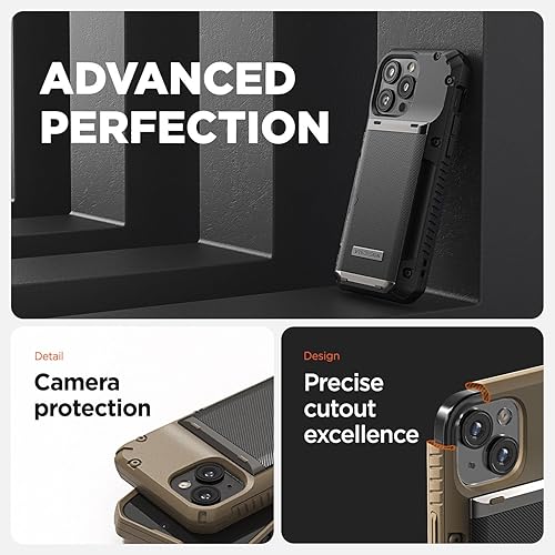 Miniatura 2 de VRS DESIGN Damda Glide Pro - Funda para iPhone 15, resistente funda semiautomática (4 tarjetas) compatible con iPhone 15 (2023)